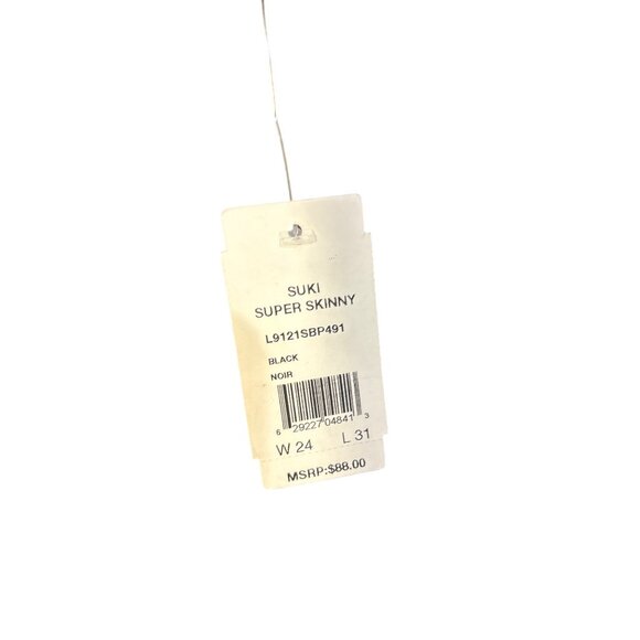 Silver Jeans Co. Suki Super Skinny Jeans W24 L31 Black Noir - Picture 2 of 6